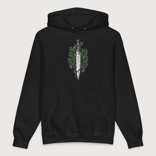 Black Si Vis Pacem Para Bellum Latin Phrase - Premium Hoodie - history buff gift by HistoHead