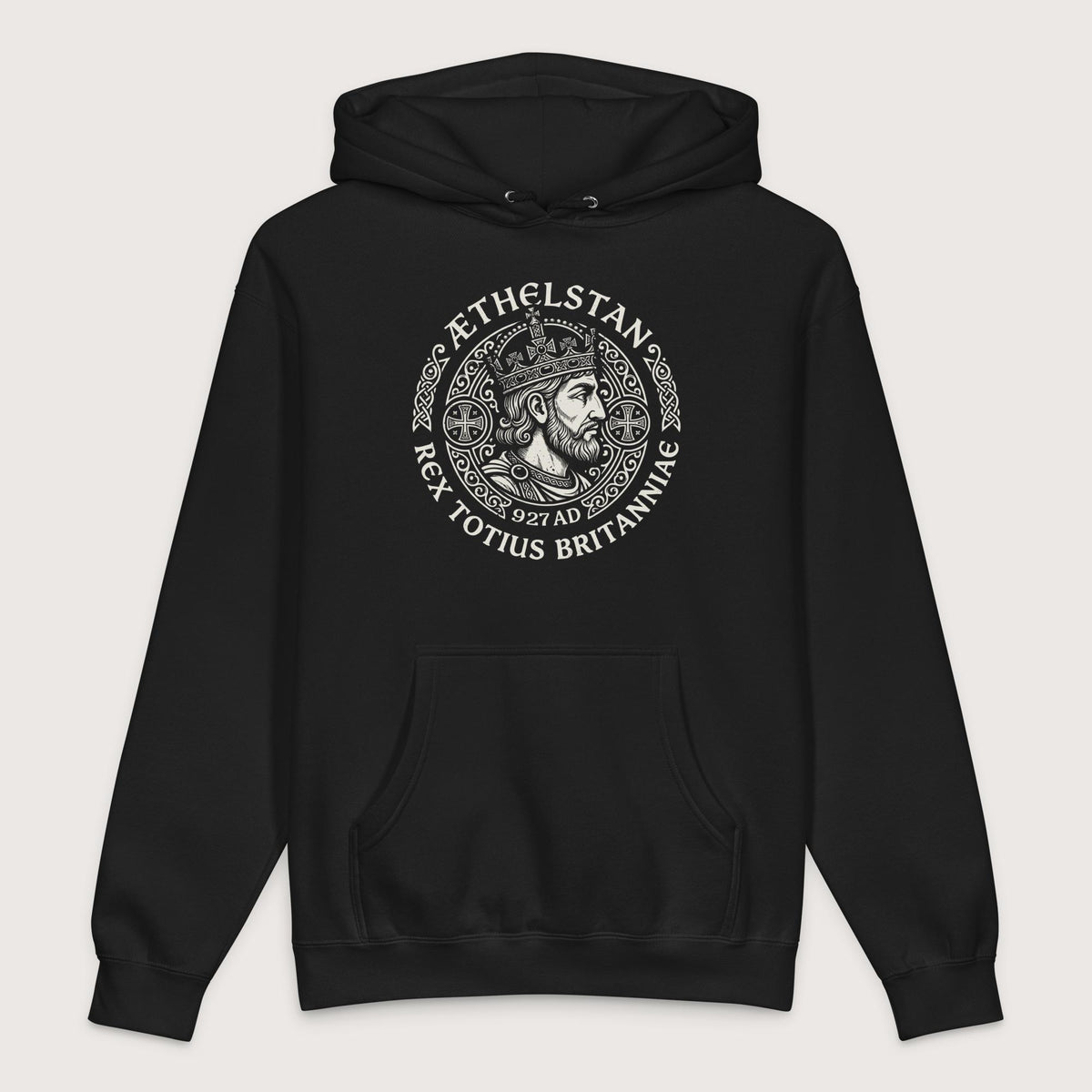 Black Æthelstan King of All Britain - Premium Hoodie - history buff gift by HistoHead