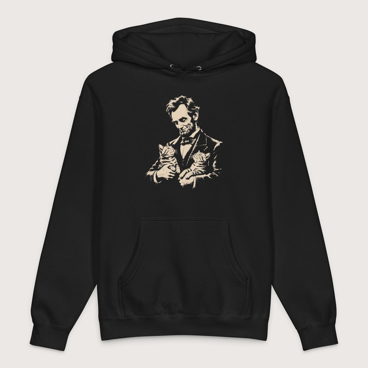 Black Lincoln's Cats - Premium Hoodie - history buff gift by HistoHead