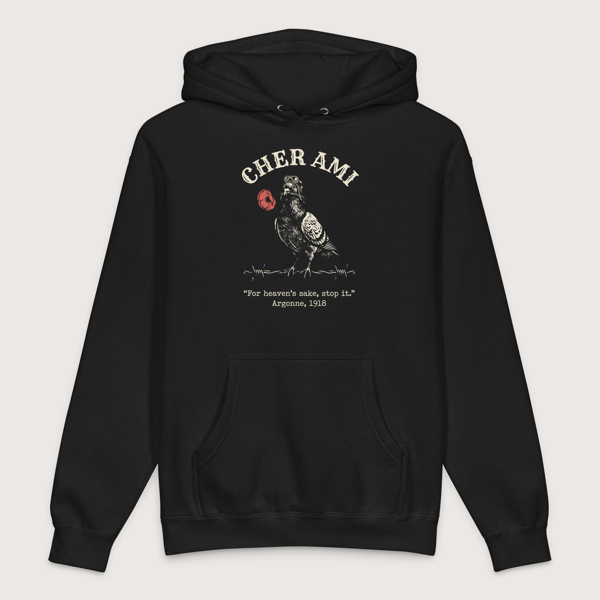 Black Cher Ami - Premium Hoodie - history buff gift by HistoHead