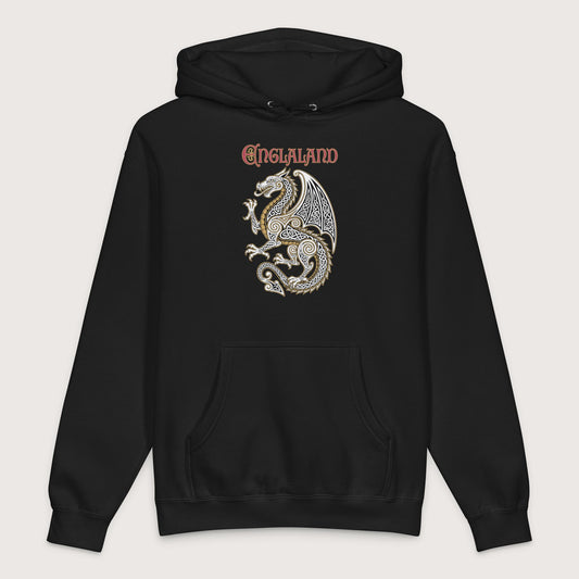 Black Englaland Dragon - Premium Hoodie - history buff gift by HistoHead
