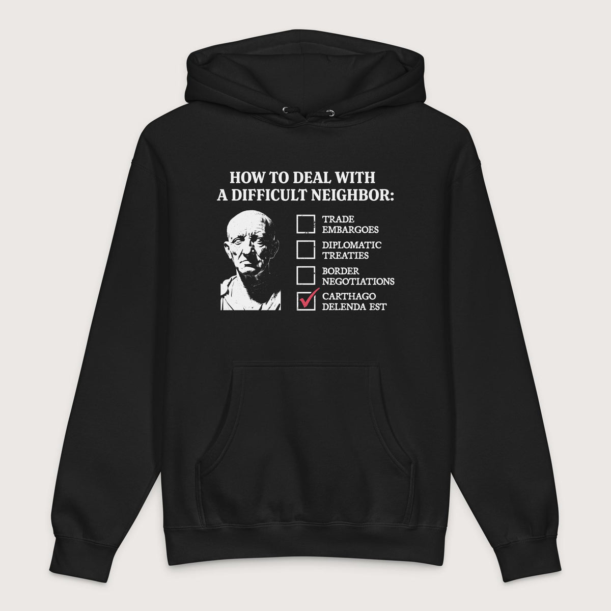 Black Cato's Foreign Policy - Premium Hoodie - history buff gift by HistoHead