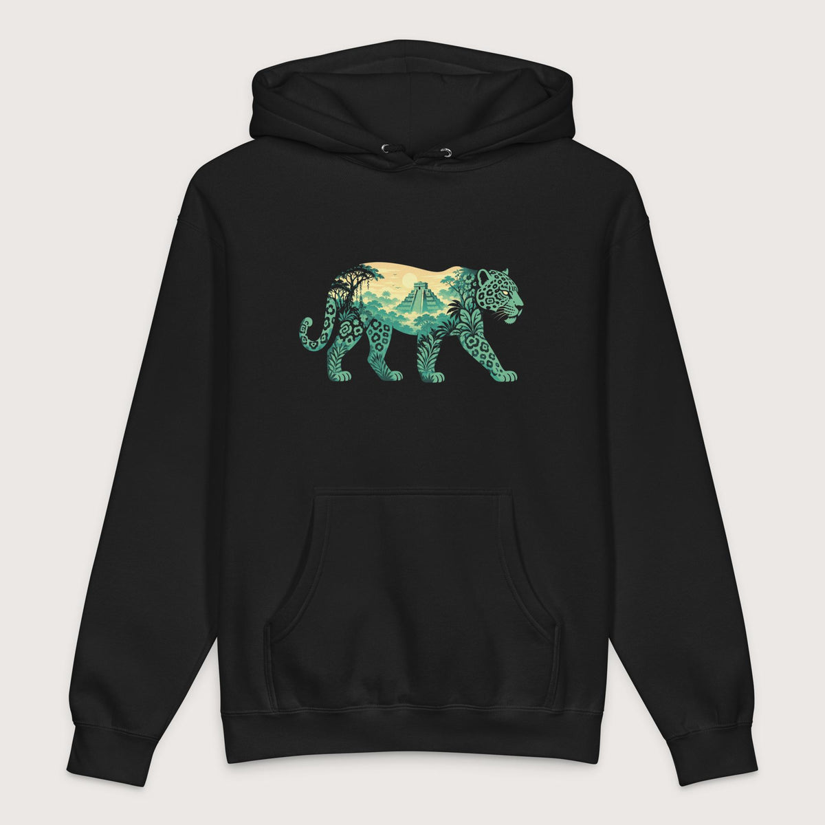 Black Mesoamerican Jaguar - Premium Hoodie - history buff gift by HistoHead