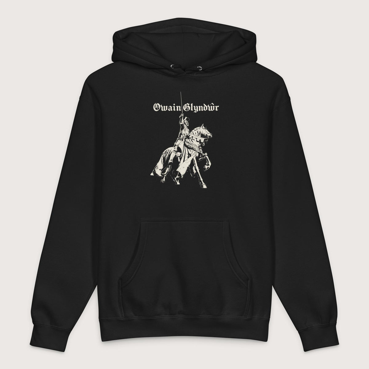 Black Owain Glyndŵr Statue - Premium Hoodie - history buff gift by HistoHead