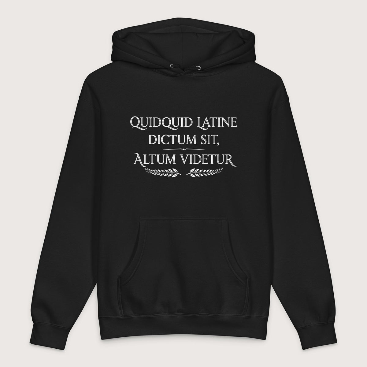 Black Whatever Is Said in Latin Seems Deep - Premium Hoodie - history buff gift by HistoHead