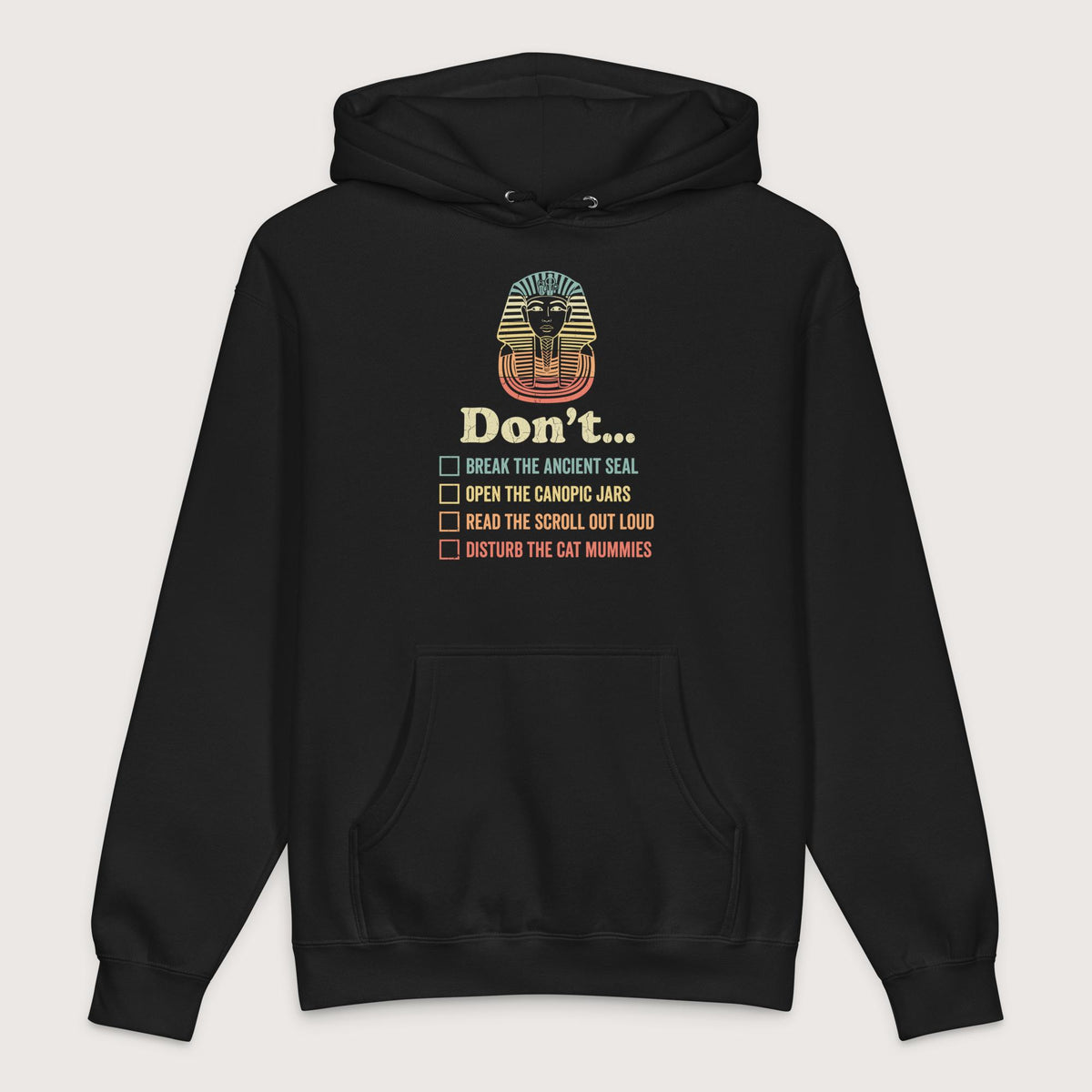 Black King Tutankhamun Advice - Premium Hoodie - history buff gift by HistoHead