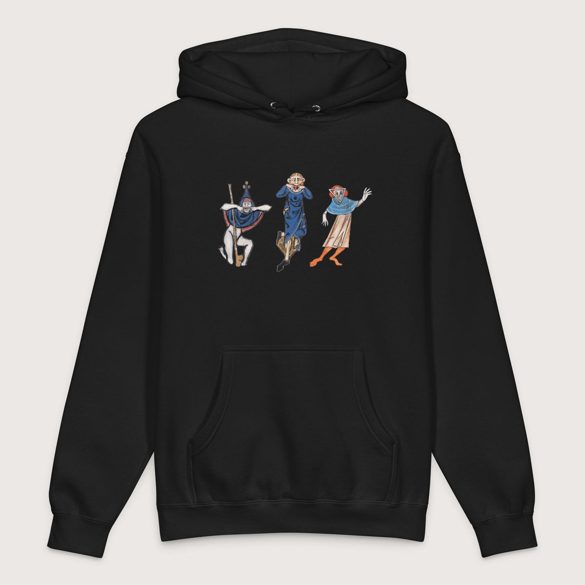 Black Medieval Fun Time - Premium Hoodie - history buff gift by HistoHead