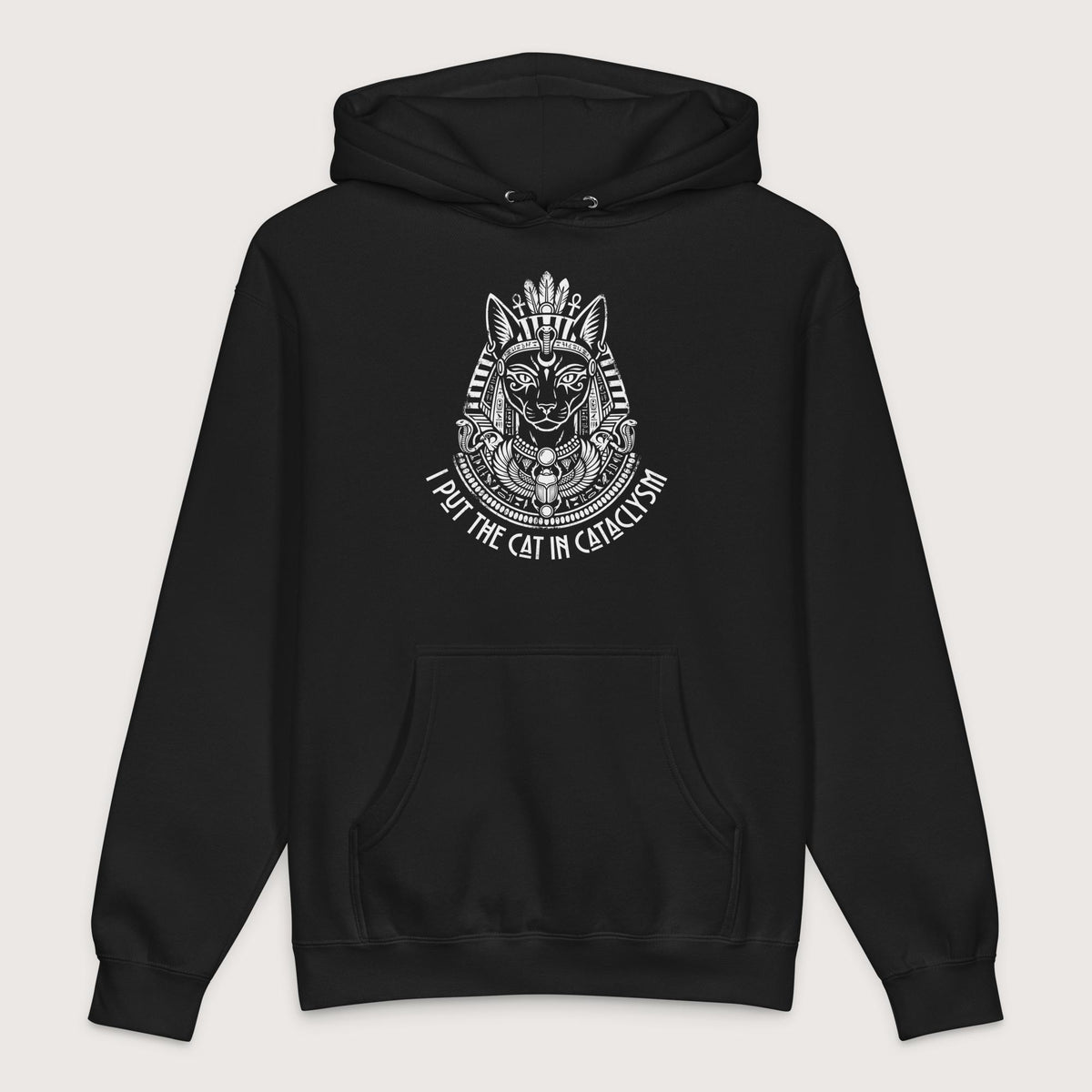 Black Bastet I Put the Cat in Cataclysm - Premium Hoodie - history buff gift by HistoHead