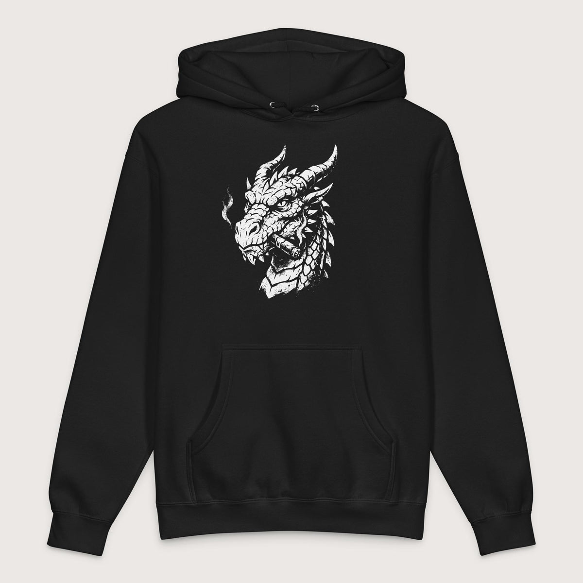 Black Smoking Dragon - Premium Hoodie - history buff gift by HistoHead
