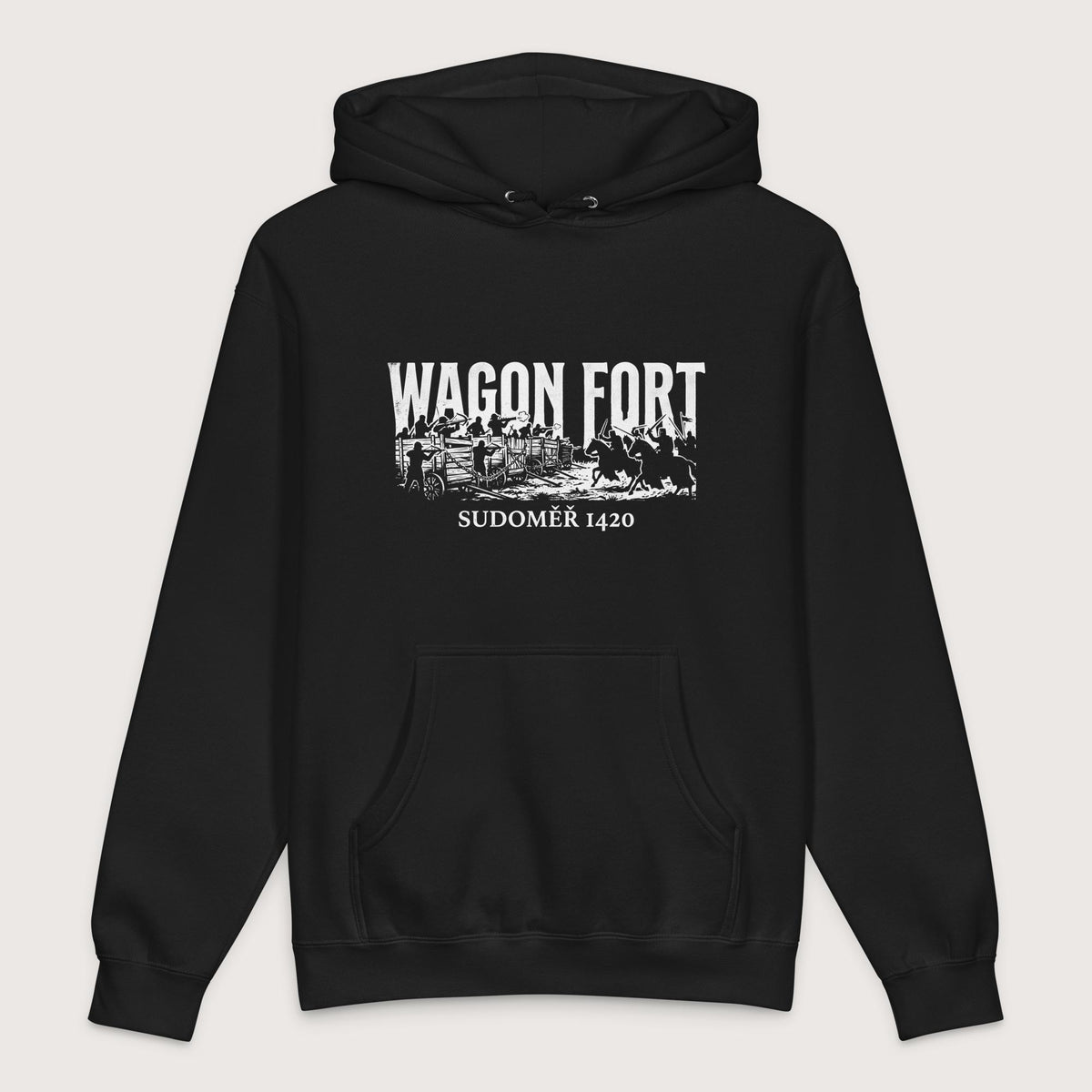 Black Wagon Fort Battle of Sudoměř - Premium Hoodie - history buff gift by HistoHead