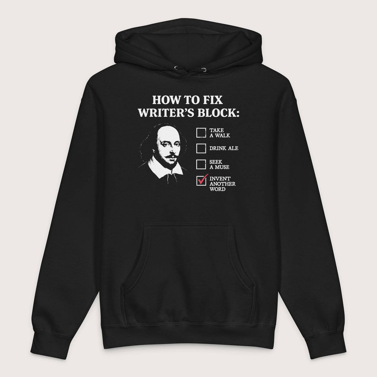 Black Shakespeare How to Fix Writer's Block - Premium Hoodie - history buff gift by HistoHead
