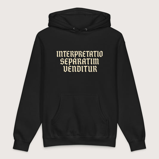 Black Translation Sold Separately in Latin - Premium Hoodie - history buff gift by HistoHead