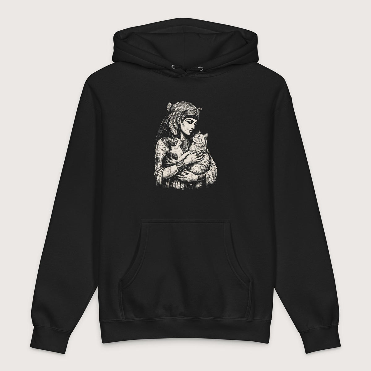 Black Cleopatra's Cats - Premium Hoodie - history buff gift by HistoHead