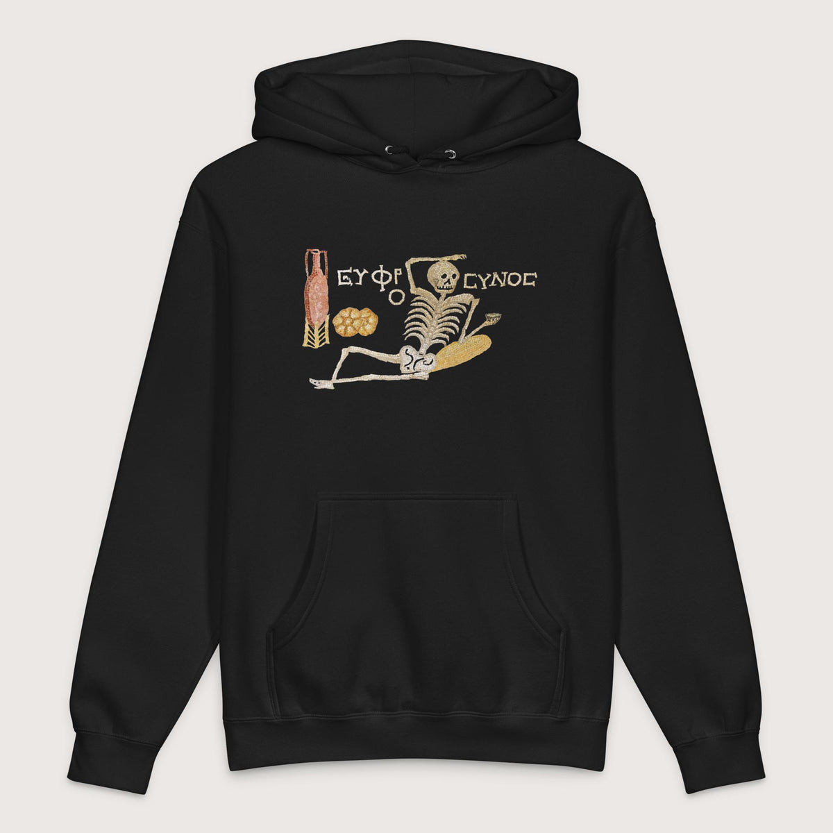 Black Skeleton Mosaic - Premium Hoodie - history buff gift by HistoHead