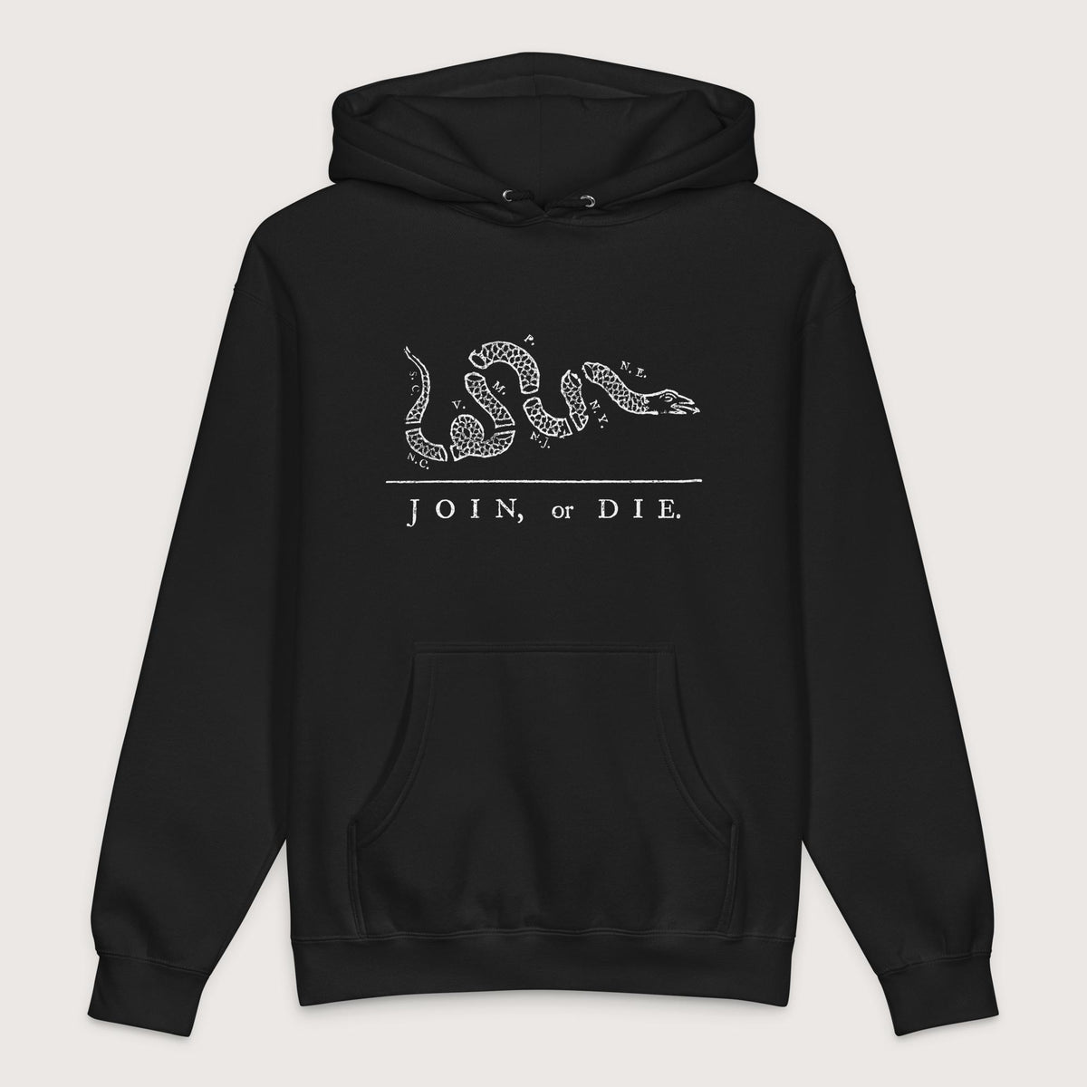 Black Join Or Die - Premium Hoodie - history buff gift by HistoHead