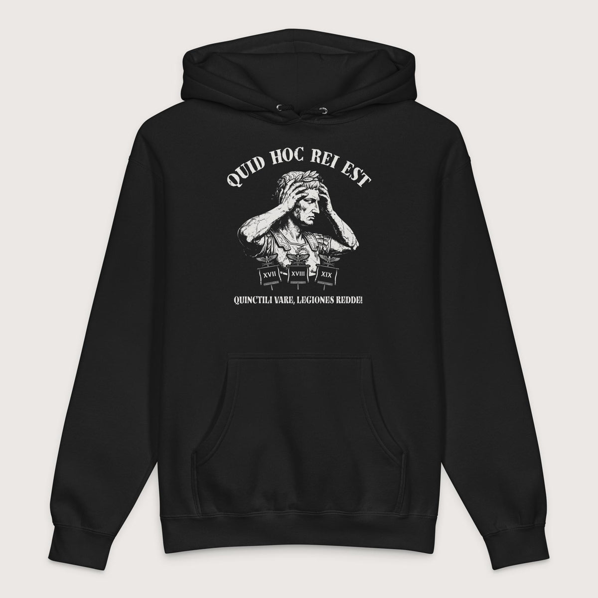 Black Augustus What the Hell Is This Latin - Premium Hoodie - history buff gift by HistoHead