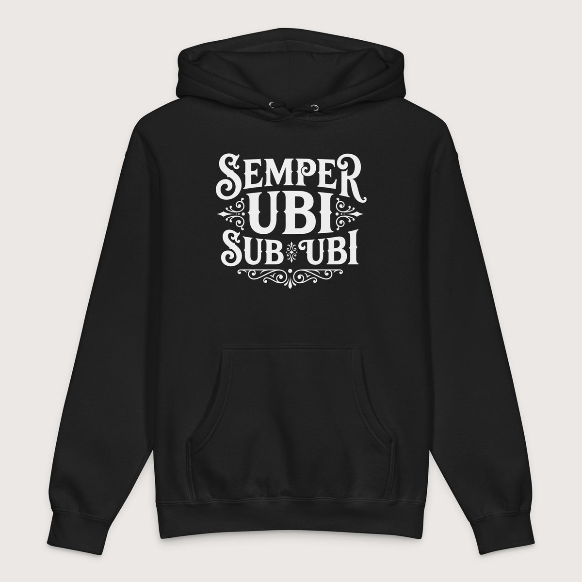 Black Latin Pun Semper Ubi Sub Ubi - Premium Hoodie - history buff gift by HistoHead