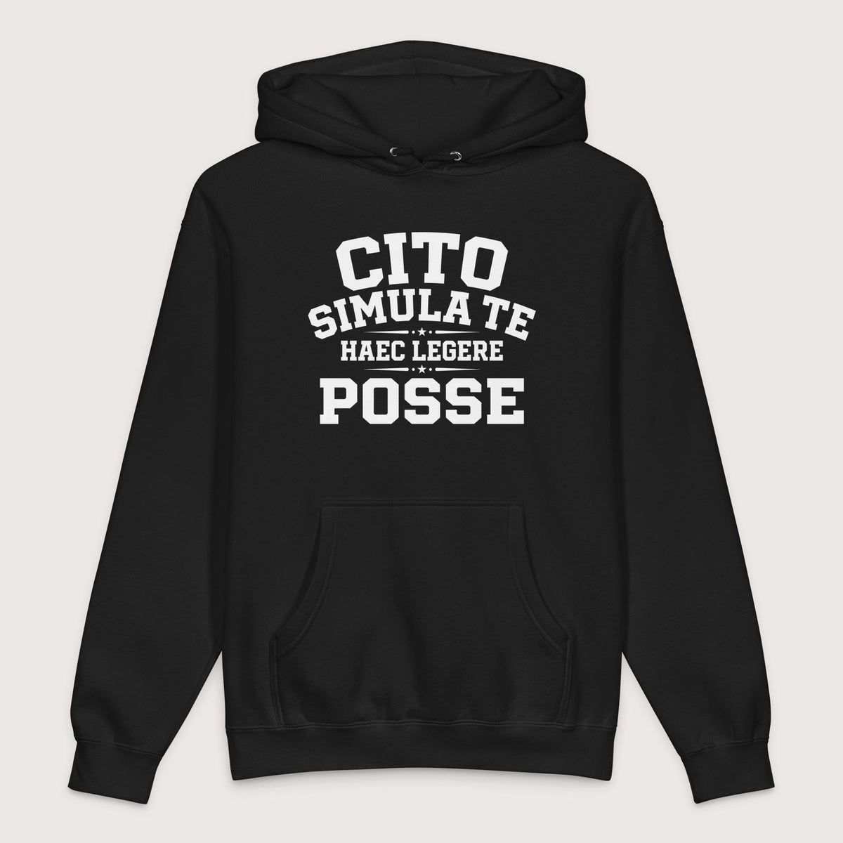 Black Latin Quick Pretend You Can Read This - Premium Hoodie - history buff gift by HistoHead