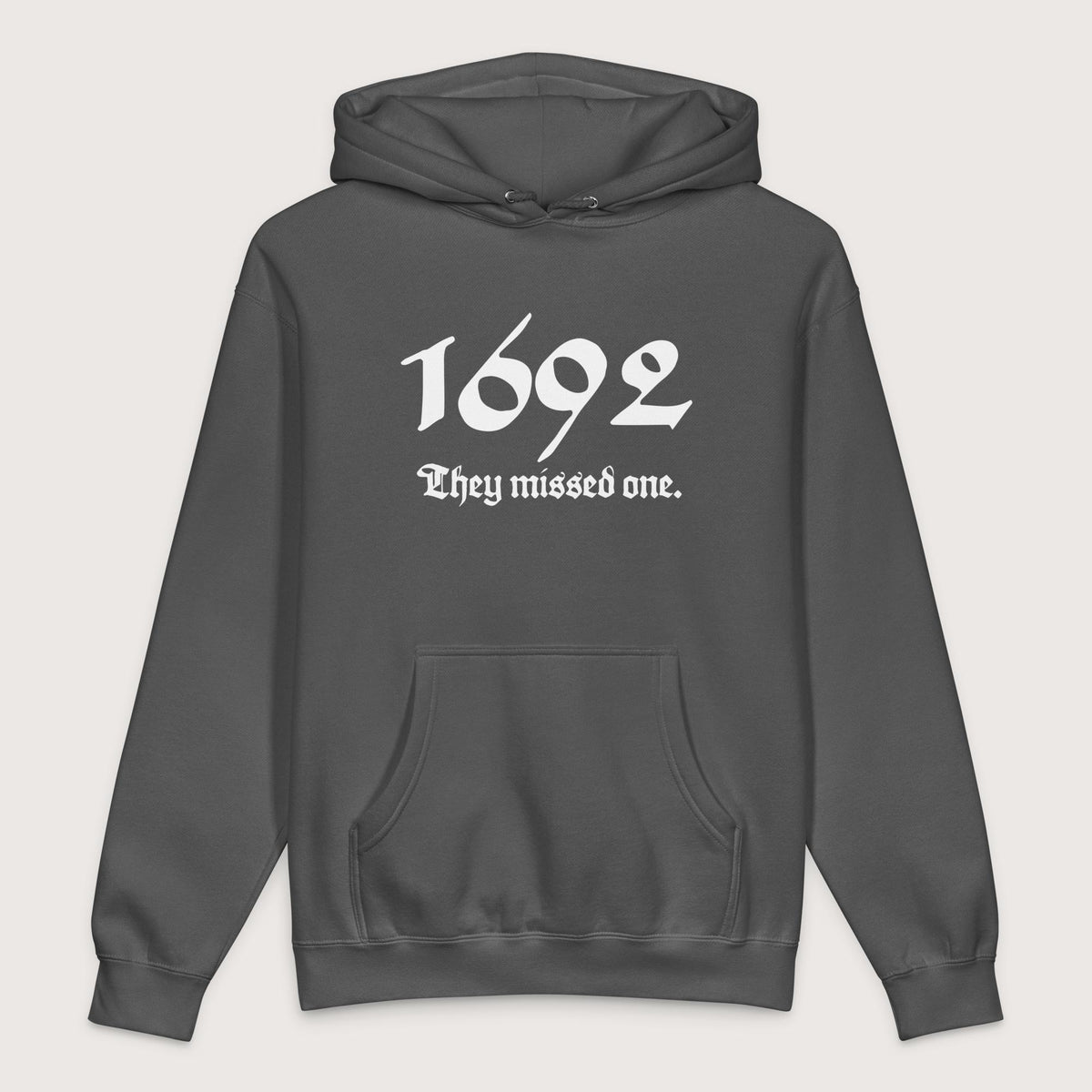 Charcoal Solid 1692 Witch Trials - Premium Hoodie - history buff gift by HistoHead