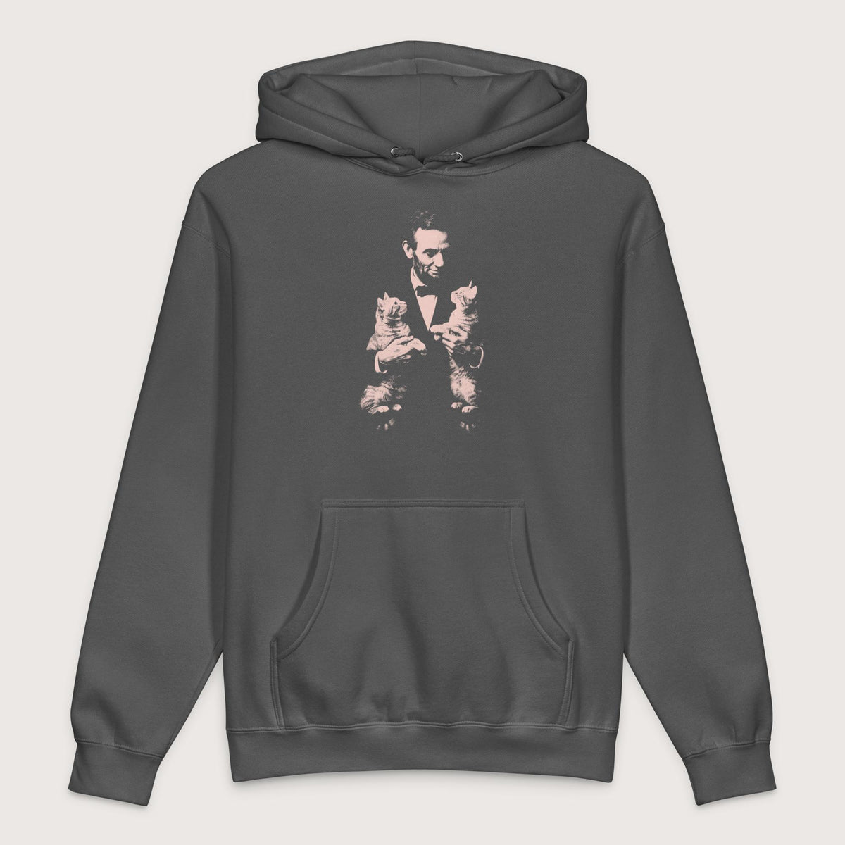 Charcoal Solid Lincoln Kittens - Premium Hoodie - history buff gift by HistoHead