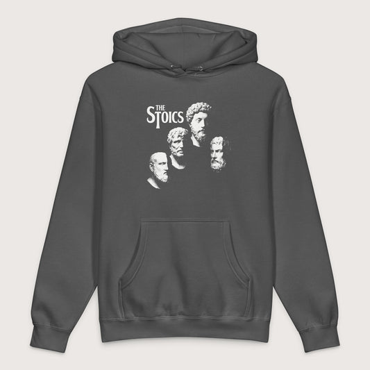Charcoal Solid The Stoics - Premium Hoodie - history buff gift by HistoHead