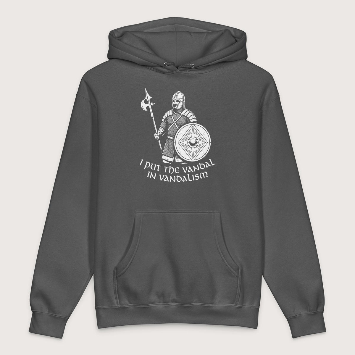 Charcoal Solid Vandal in Vandalism - Premium Hoodie - history buff gift by HistoHead