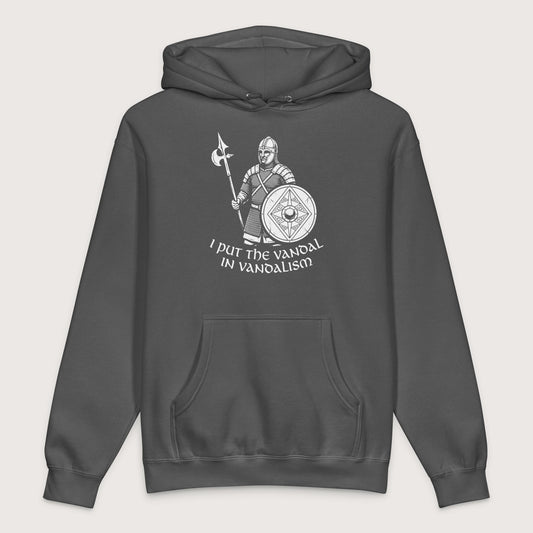 Charcoal Solid Vandal in Vandalism - Premium Hoodie - history buff gift by HistoHead