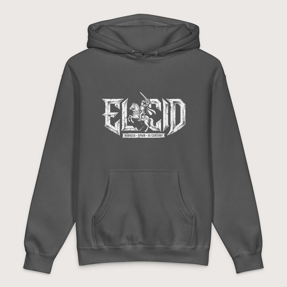 Charcoal Solid El Cid - Premium Hoodie - history buff gift by HistoHead