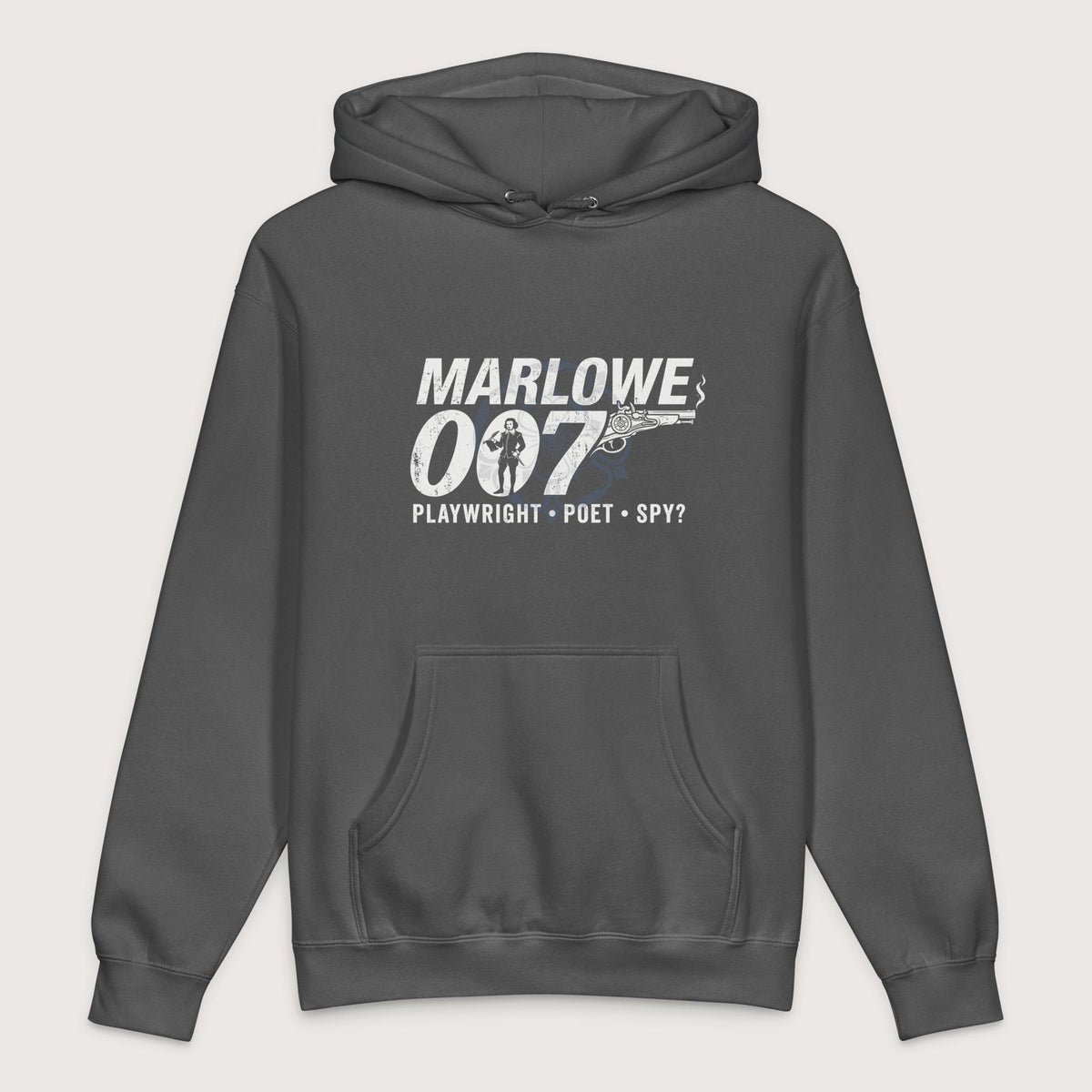 Charcoal Solid Marlowe 007 - Premium Hoodie - history buff gift by HistoHead