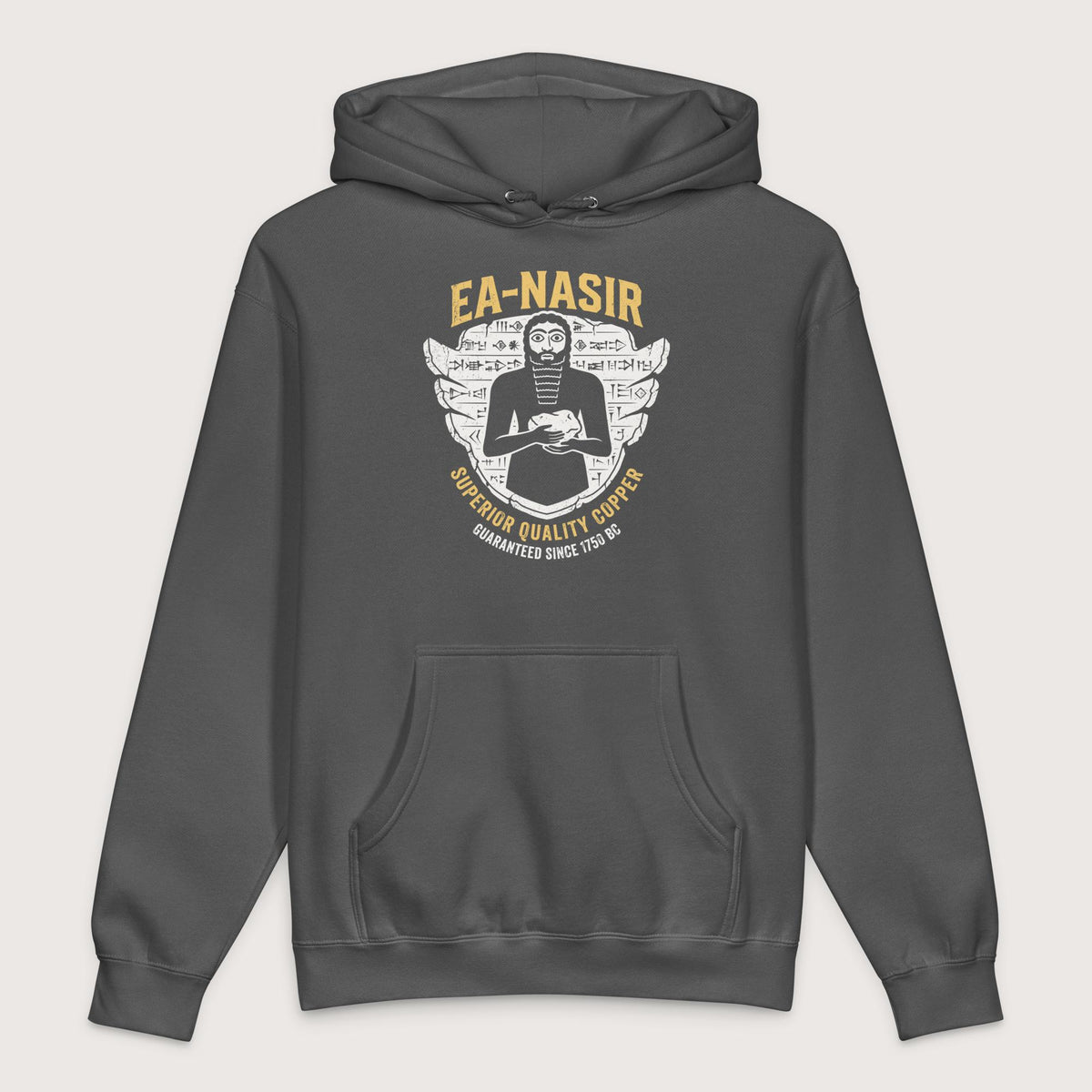 Charcoal Solid Ea-Nasir Superior Copper Guaranteed - Premium Hoodie - history buff gift by HistoHead