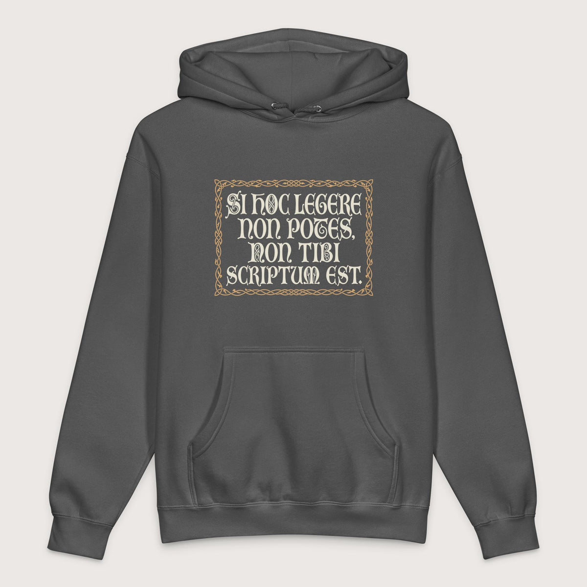Charcoal Solid If You Can't Read This It's Not Written For You - Premium Hoodie - history buff gift by HistoHead