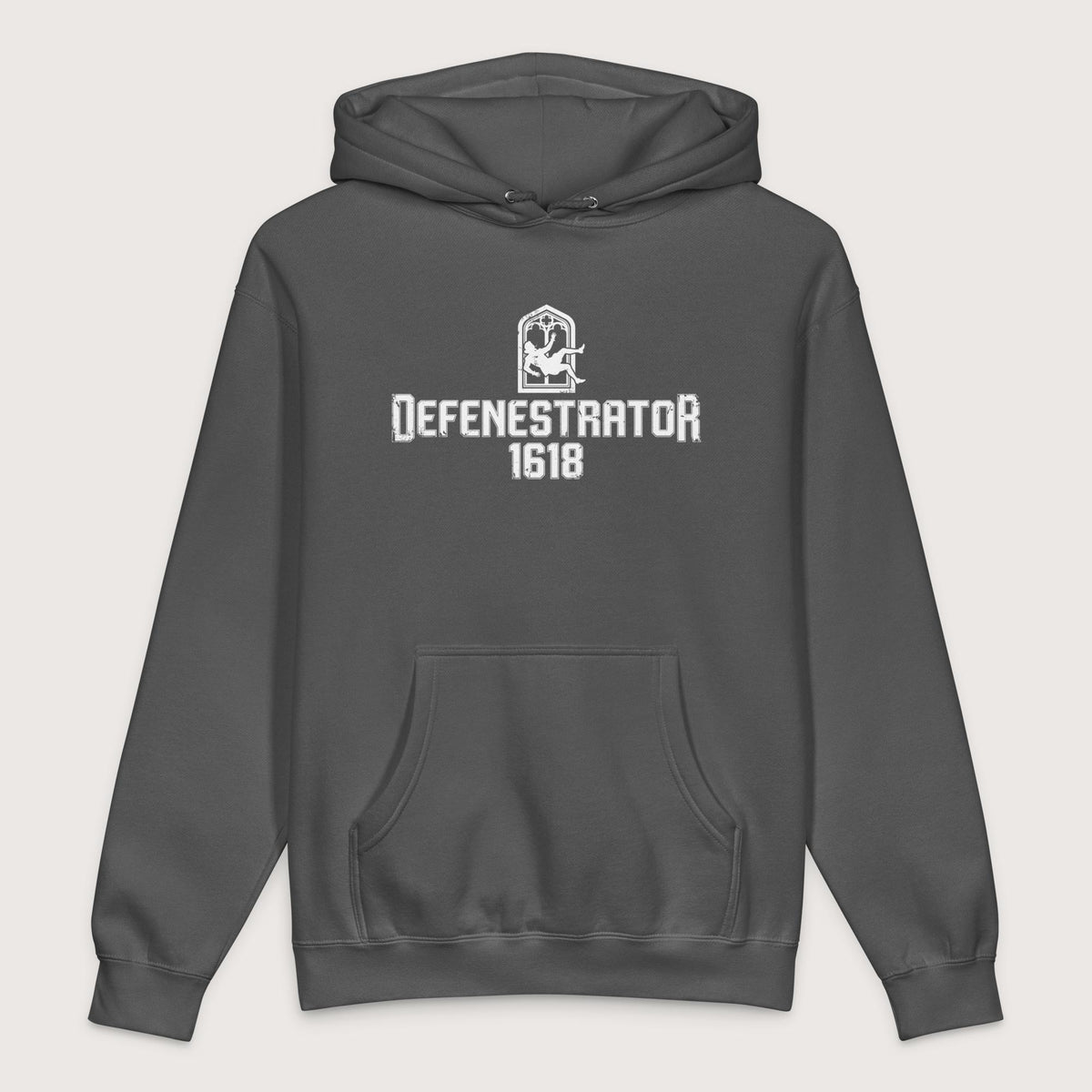 Charcoal Solid Defenestrator - Premium Hoodie - history buff gift by HistoHead