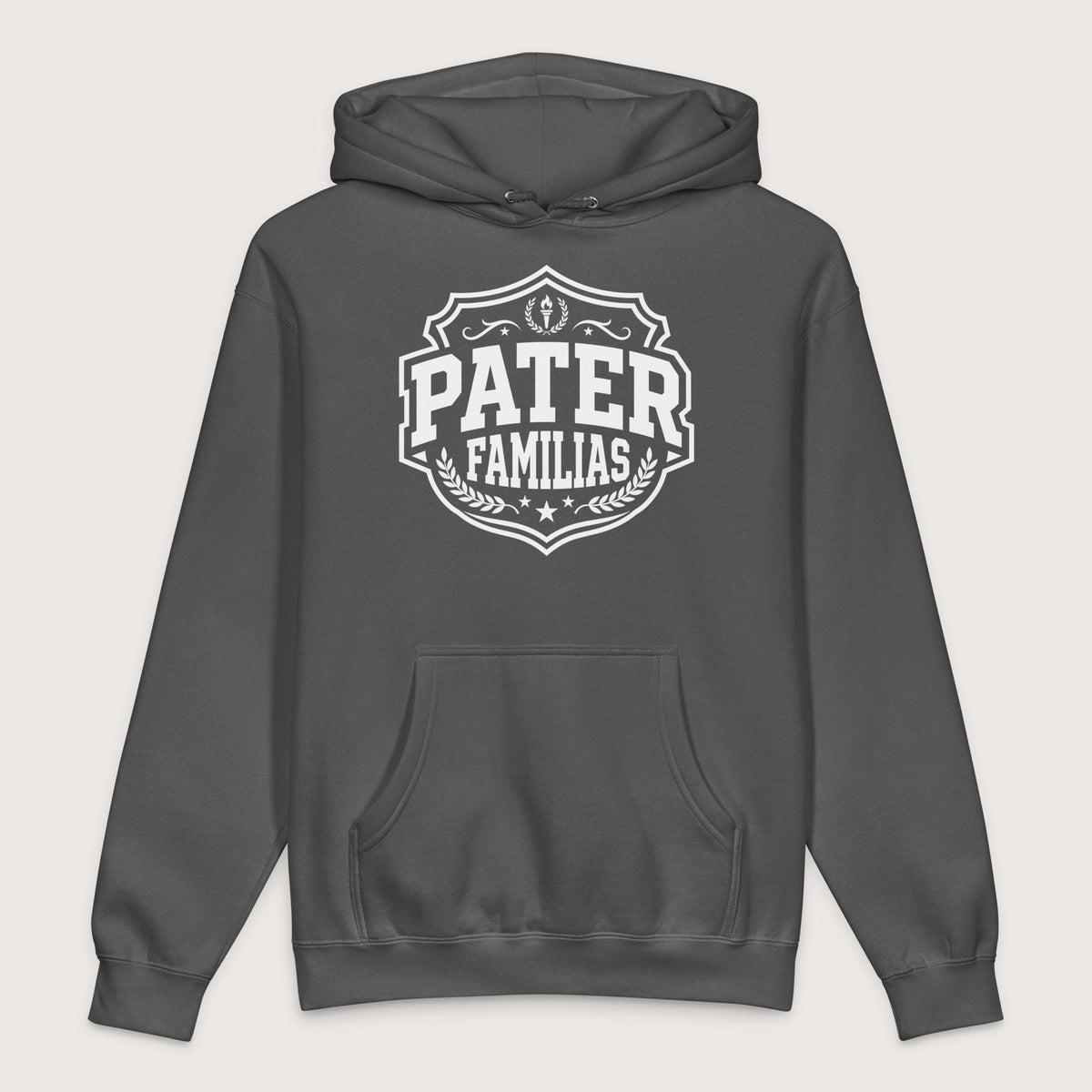 Charcoal Solid Pater Familias Latin - Premium Hoodie - history buff gift by HistoHead