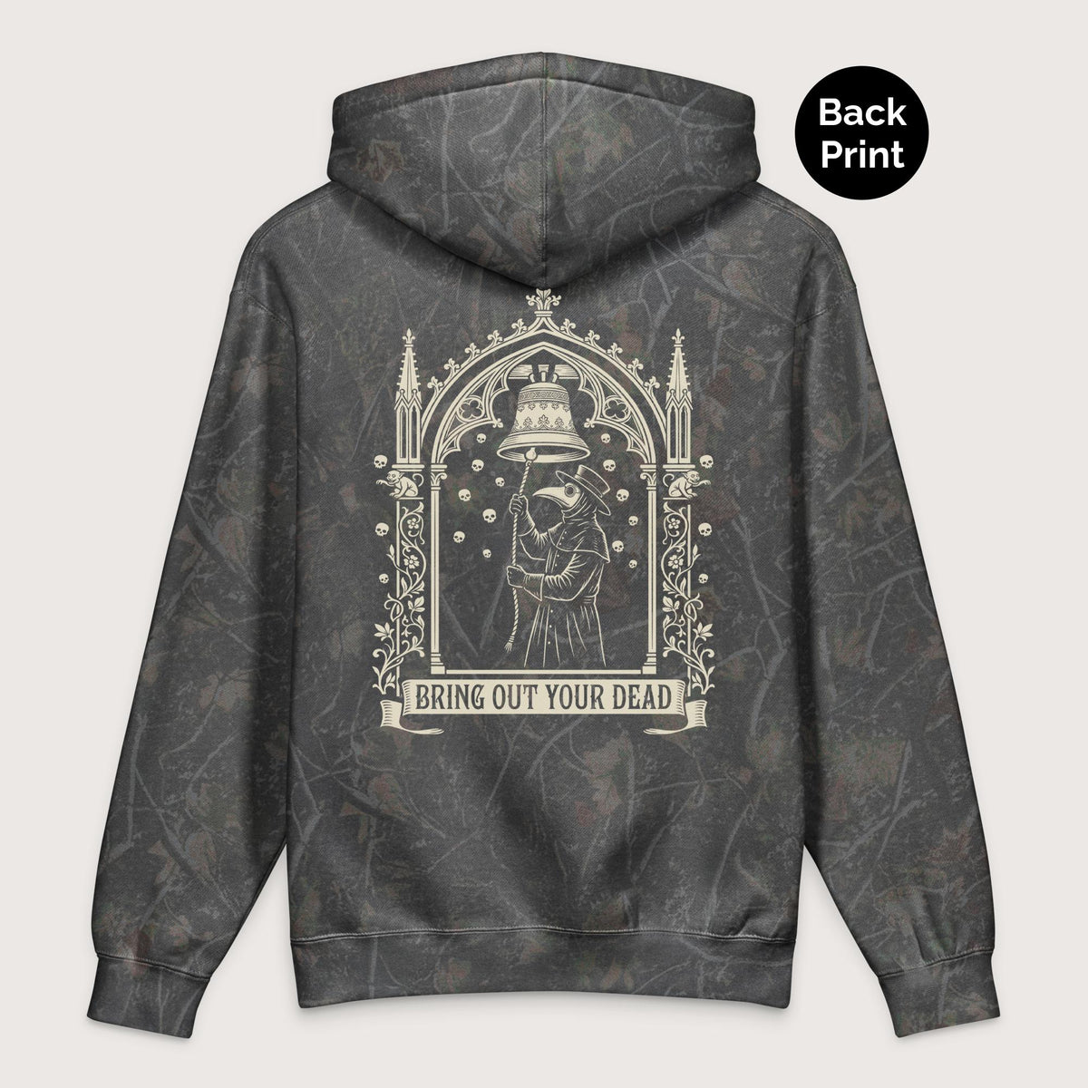 Darkwood Tree Camo Bring Out Your Dead - Premium Hoodie - Back Print - history buff gift by HistoHead