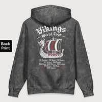 Darkwood Tree Camo Vikings World Tour - Premium Hoodie - Back Print - history buff gift by HistoHead