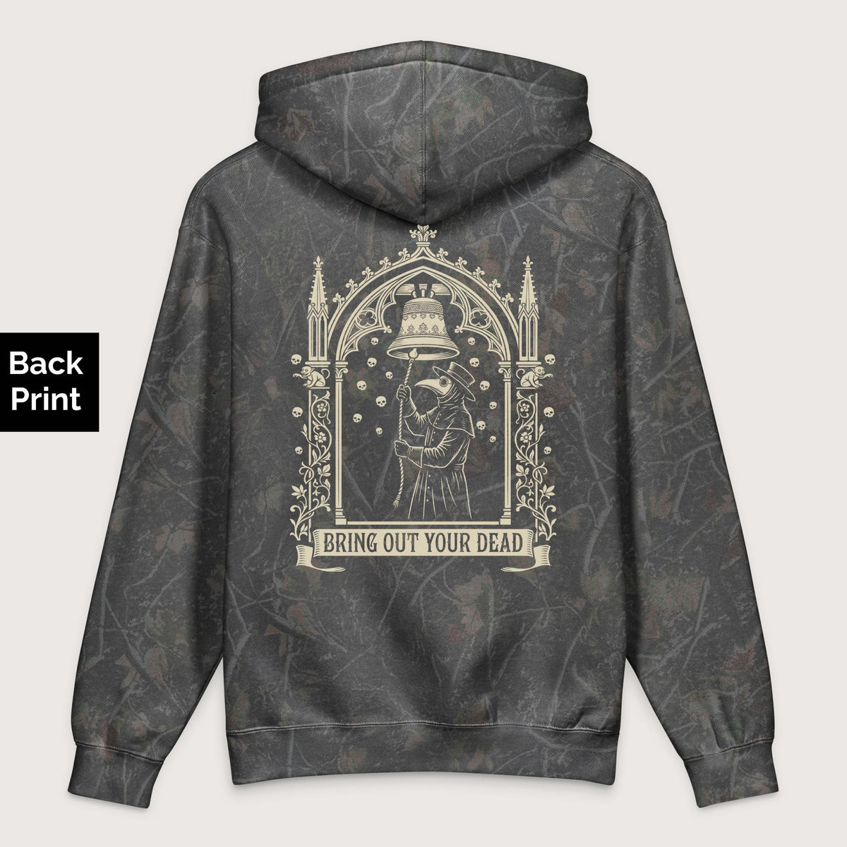 Darkwood Tree Camo Bring Out Your Dead - Premium Hoodie - Back Print - history buff gift by HistoHead
