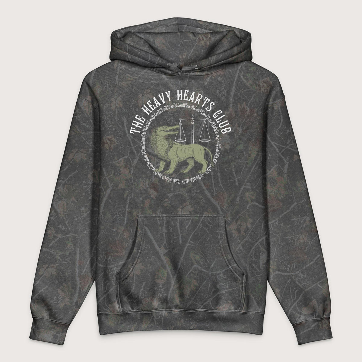 Darkwood Tree Camo The Heavy Hearts Club - Premium Hoodie - history buff gift by HistoHead