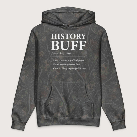 Darkwood Tree Camo History Buff Definition - Premium Hoodie - history buff gift by HistoHead
