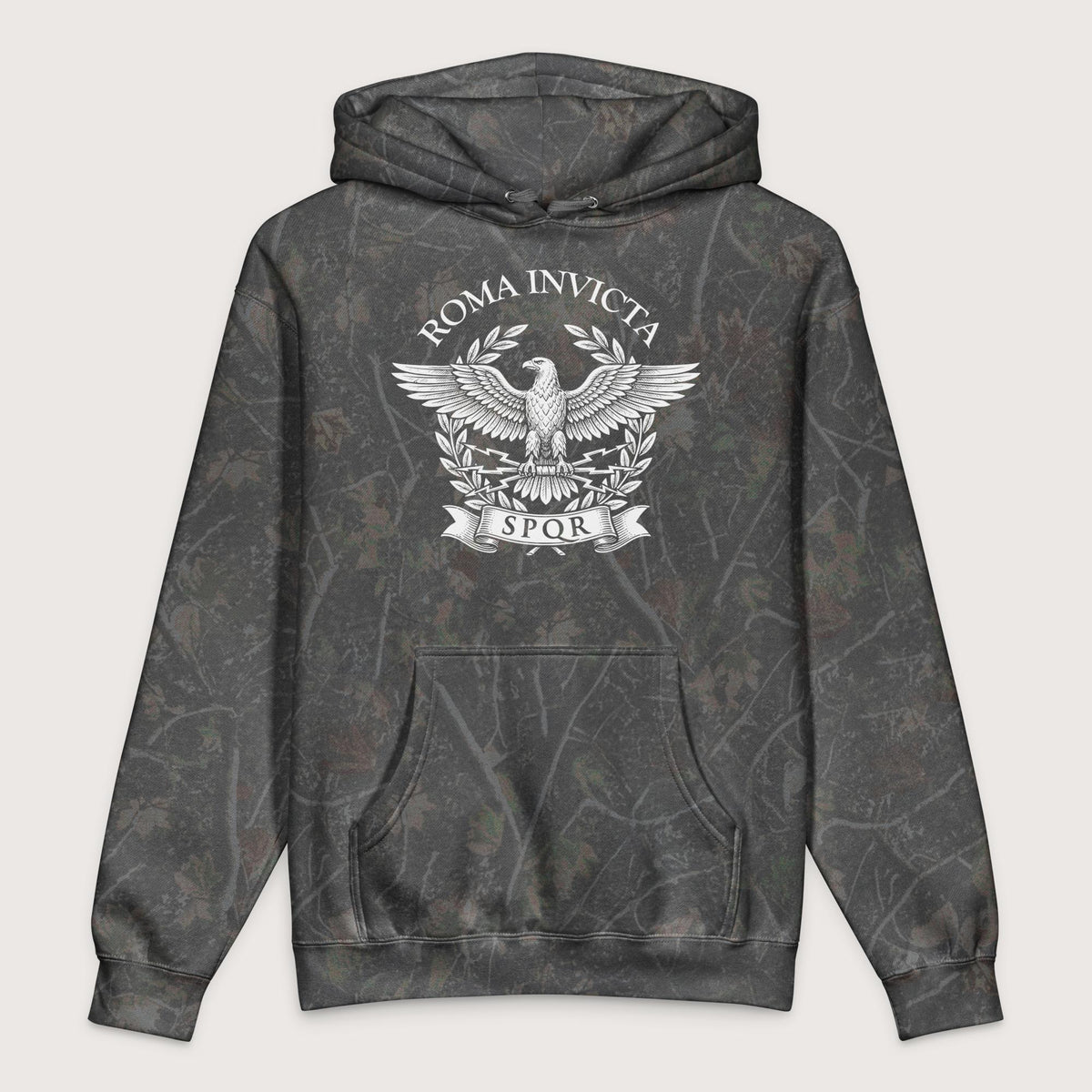 Darkwood Tree Camo Roma Invicta - Premium Hoodie - history buff gift by HistoHead
