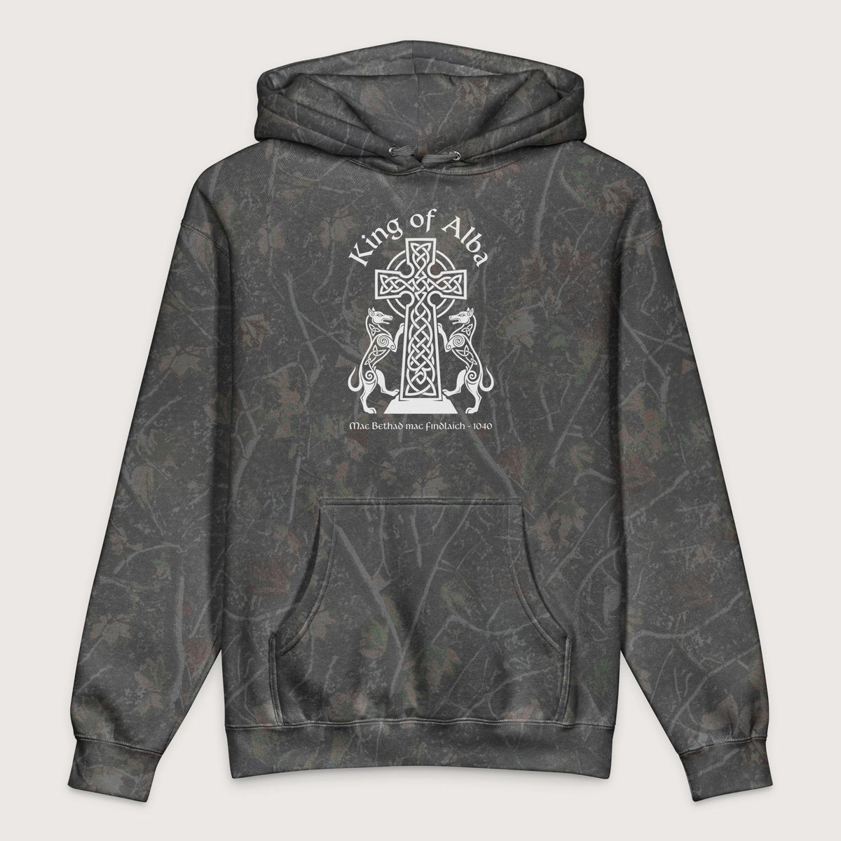 Darkwood Tree Camo King of Alba - Premium Hoodie - history buff gift by HistoHead
