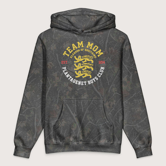 Darkwood Tree Camo Team Mom Eleanor of Aquitaine - Premium Hoodie - history buff gift by HistoHead