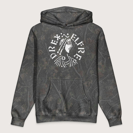 Darkwood Tree Camo Alfred the Great Penny - Premium Hoodie - history buff gift by HistoHead