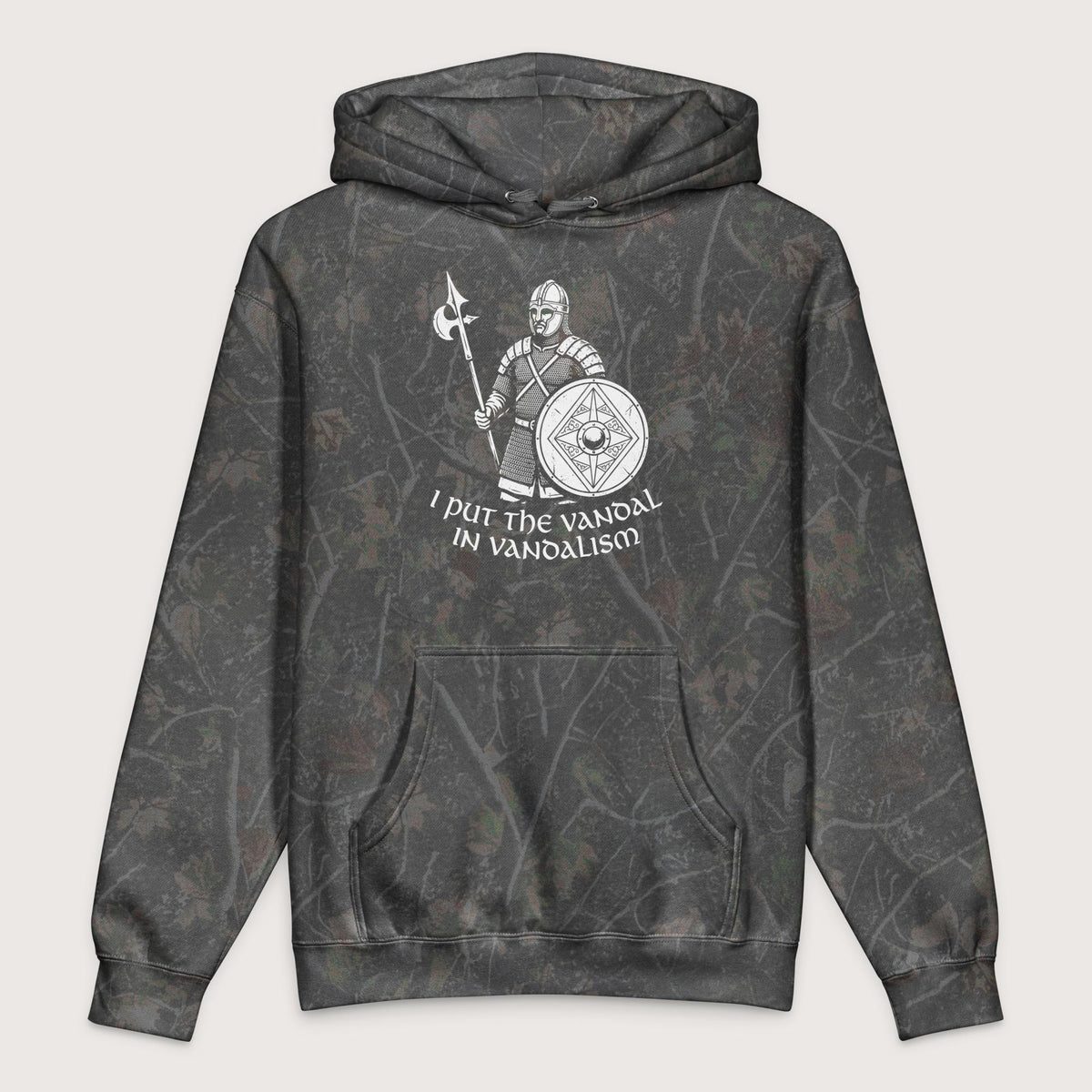 Darkwood Tree Camo Vandal in Vandalism - Premium Hoodie - history buff gift by HistoHead
