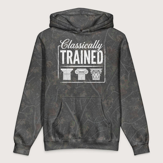 Darkwood Tree Camo Classically Trained - Premium Hoodie - history buff gift by HistoHead