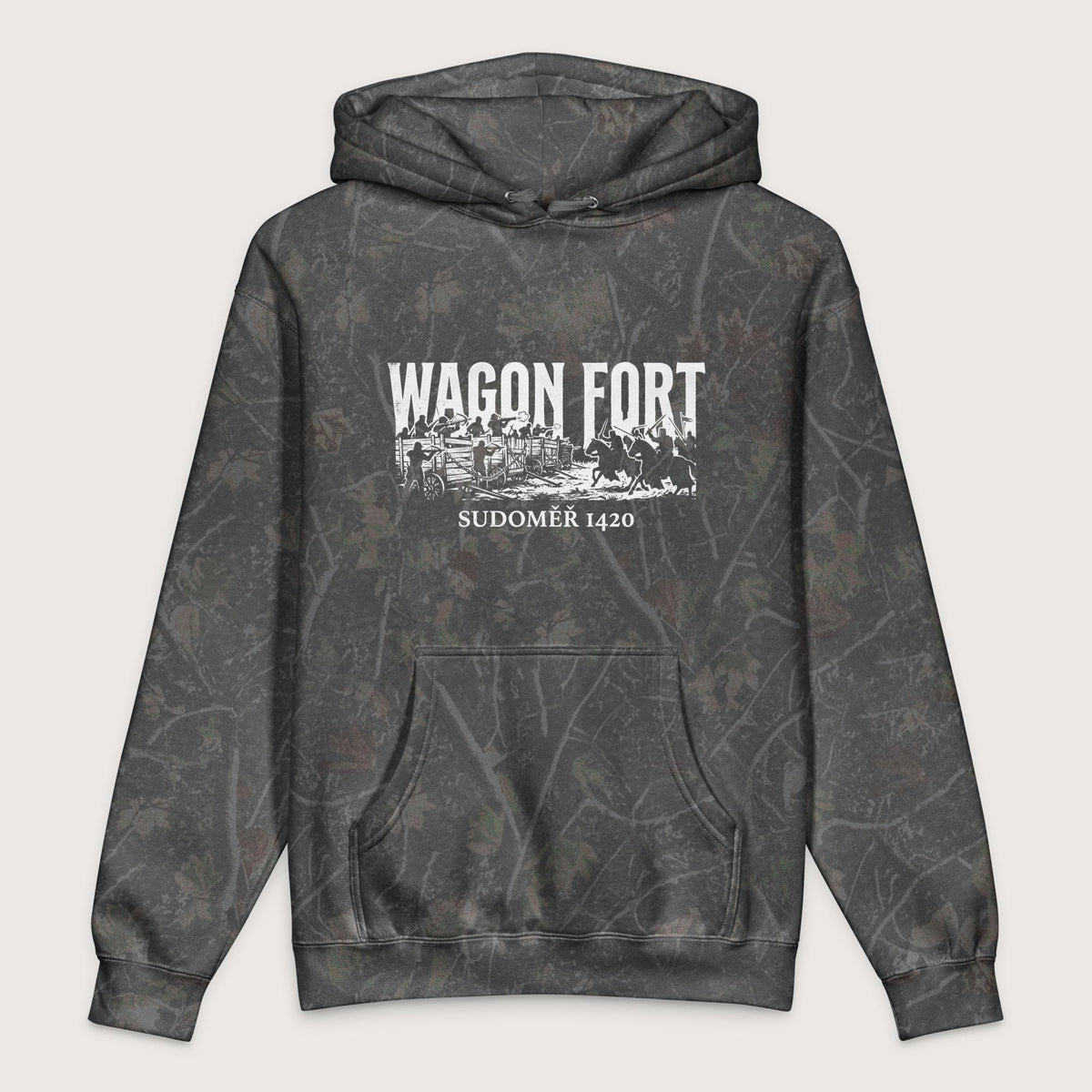Darkwood Tree Camo Wagon Fort Battle of Sudoměř - Premium Hoodie - history buff gift by HistoHead