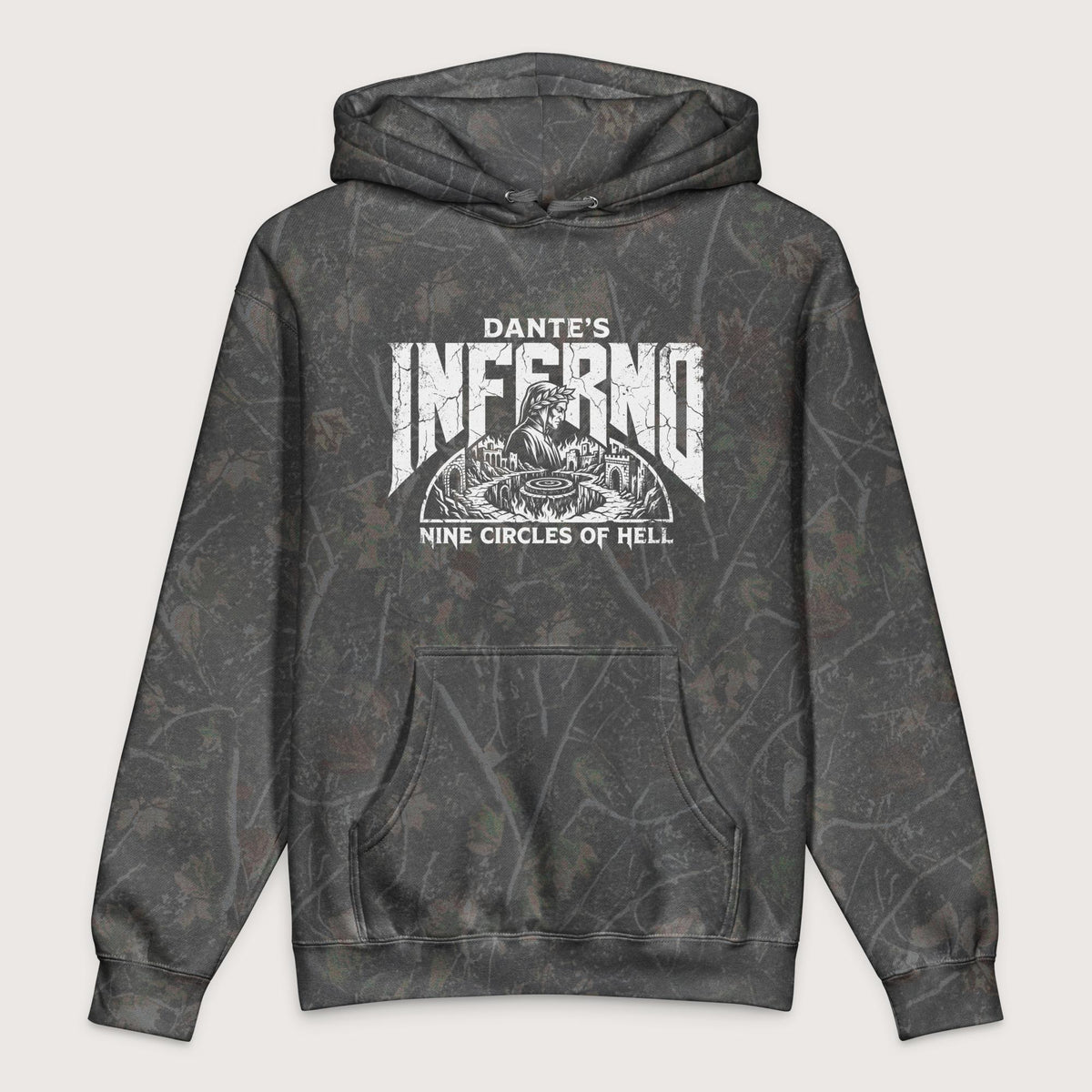 Darkwood Tree Camo Dante's Inferno - Premium Hoodie - history buff gift by HistoHead