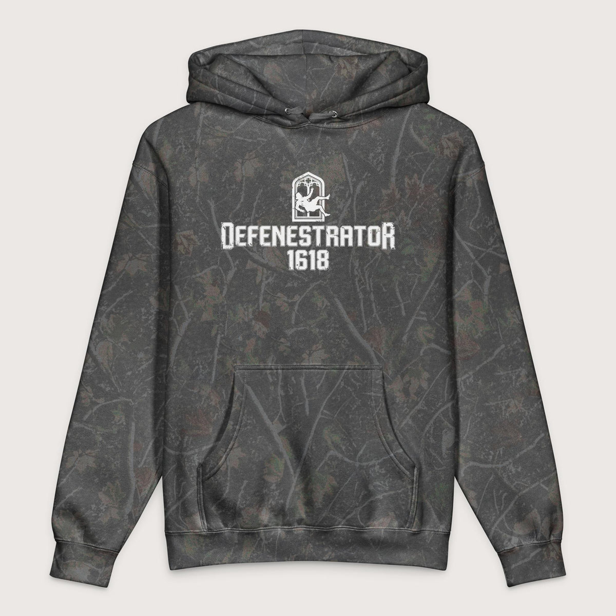 Darkwood Tree Camo Defenestrator - Premium Hoodie - history buff gift by HistoHead