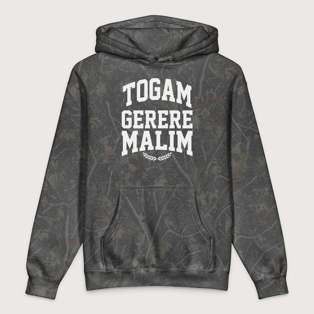 Darkwood Tree Camo Latin I'd Rather Be Wearing A Toga - Premium Hoodie - history buff gift by HistoHead