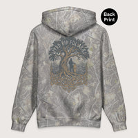 Deadwood Tree Camo Old English Fate Is Inexorable - Premium Hoodie - Back Print - history buff gift by HistoHead