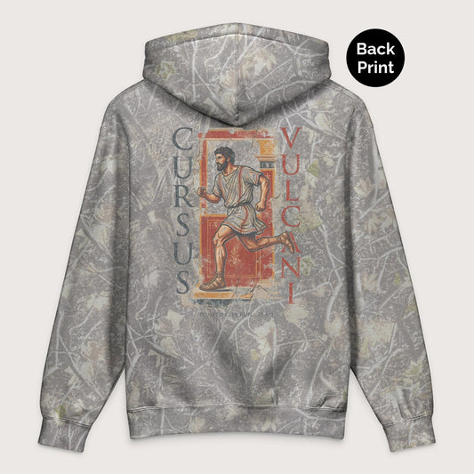 Deadwood Tree Camo Pompeii Cursus Vulcani - Premium Hoodie - Back Print - history buff gift by HistoHead